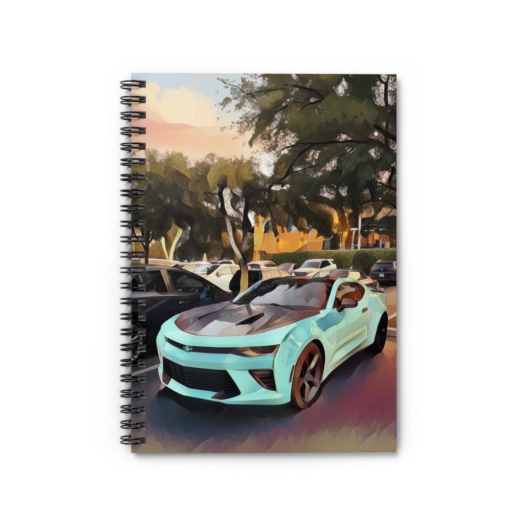 Artsy Sports Car Spiral Ruled Notebook - Etsy