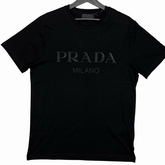 Men's black prada t shirt cheap