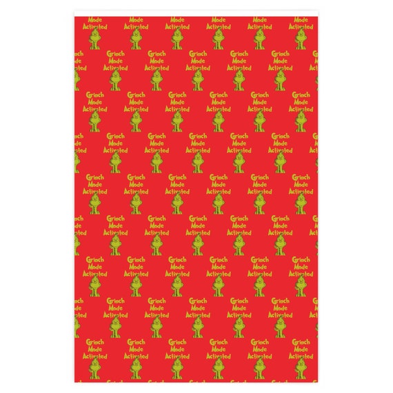 Grinch Geschenkpapier, Deluxe Weihnachtsgeschenkpapier, Grinch Geschenkpapier, Grinch Geschenkpapier, Grinch Modus aktiviert