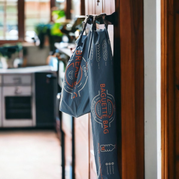 Sacs réutilisables pour pain et baguette, lot de 2 - Gardez vos pains frais et croustillants !