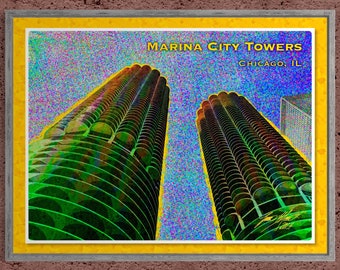 Marina City Towers- Chicago, IL (Digital Art)