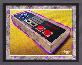 Retro NES Controller Digital Art