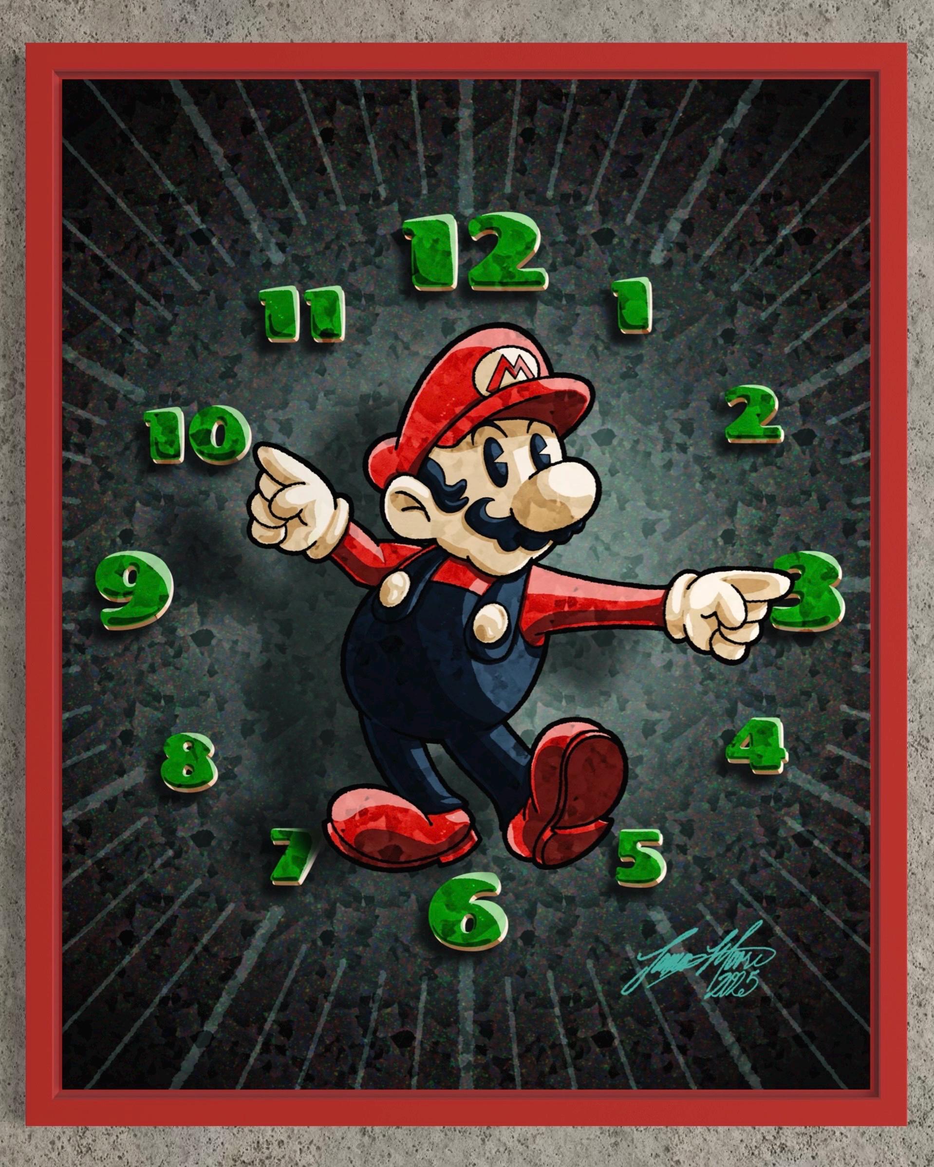 Mario Time (art Print) 5x4 - Etsy Israel