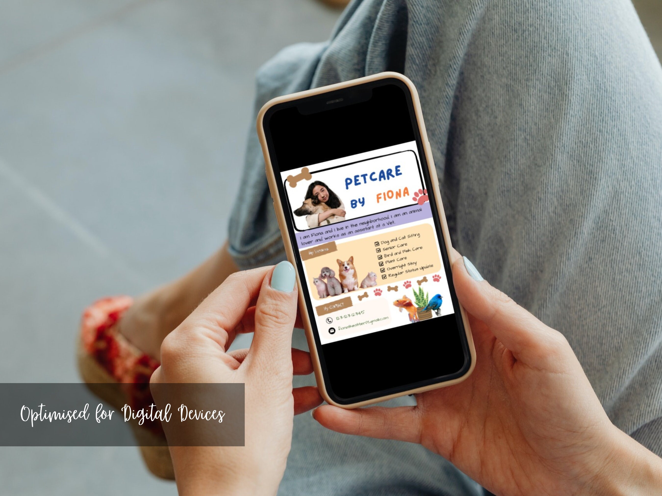 DIY Pet Sitting Services Flyer Small Business Pet Care Flyer