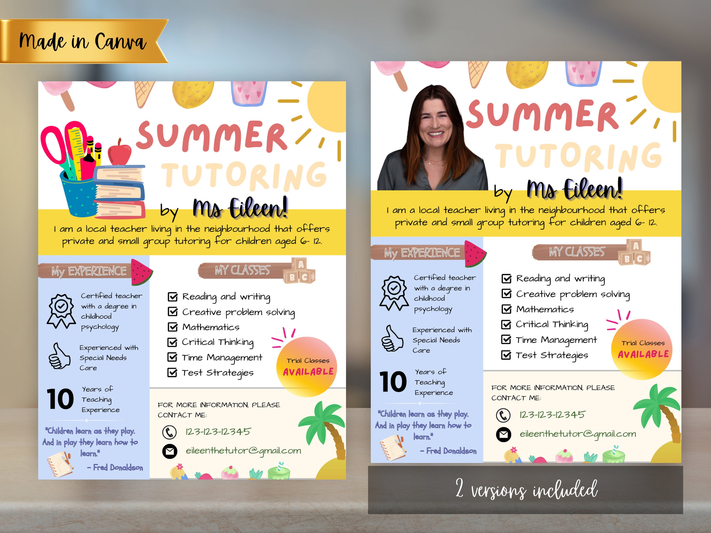 Summer Tutoring Flyer Summer Tutoring Flyer