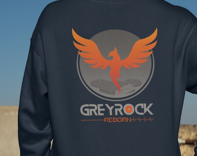 Grey Rock "Reborn" Unisex Heavy Blend™ Crewneck Sweatshirt for Couples Men Women uNIQUE Design