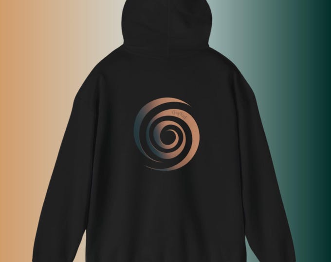 Grey Rock Spiral Hoodie – Symbol of Healing & Strength (Awareness Day Sale)
