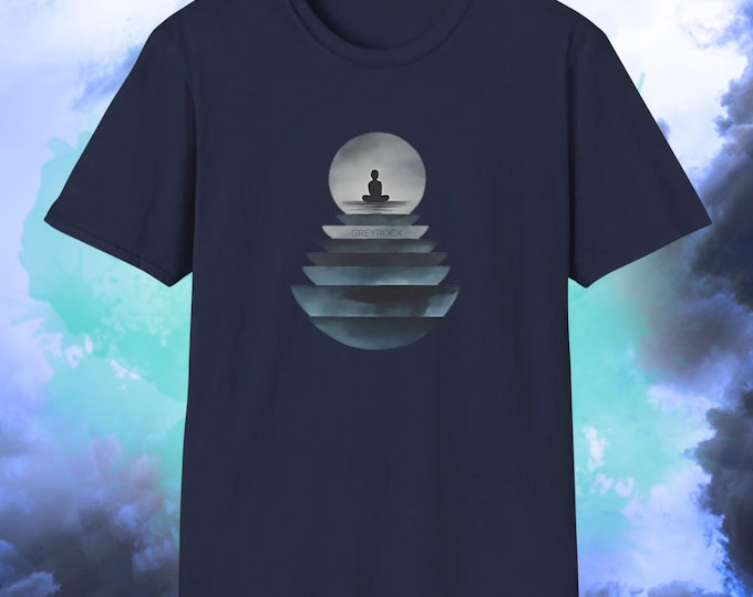Steps to Serenity T-Shirt | Symbolic Journey of Inner Peace & Resilience | Unisex Grey Rock Apparel