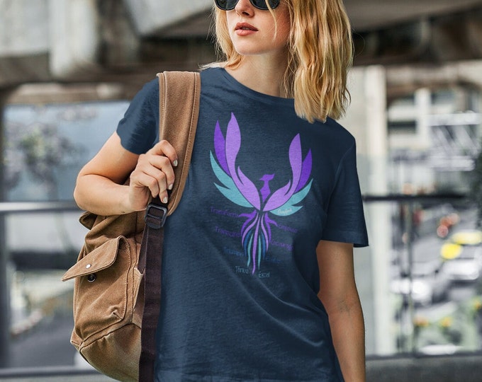 Grey Rock "From Ashes to Empowerment" Men's and Women's Ultra Cotton T-Shirt - Rise like the Phoenix.
