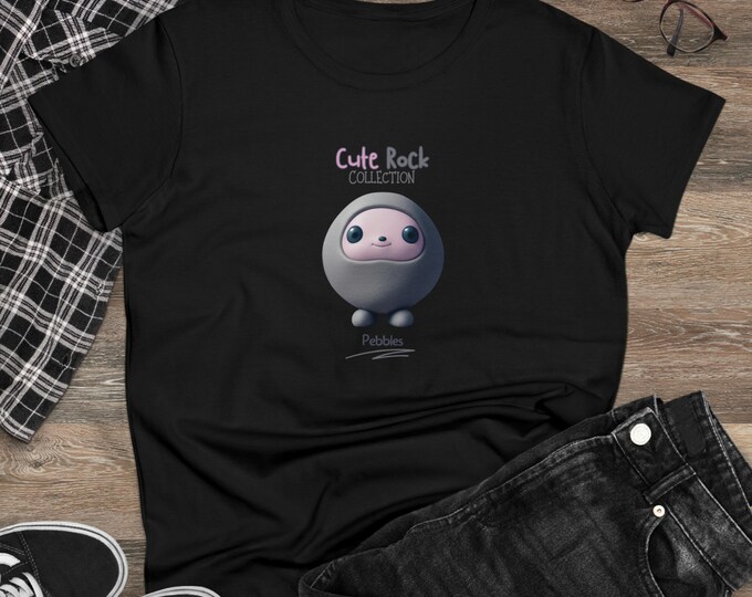 Cute Rock Collection - "Pebbles" Women's Midweight Cotton Tee Womens T-Shirt Perfect Gift for her