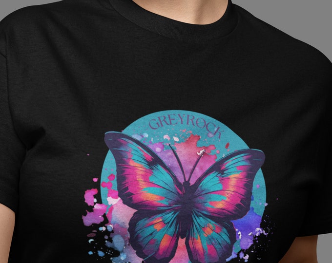 Grey Rock 'Freedom' T-Shirt with Vibrant Butterfly - Narc Abuse Survivor Empowerment" Unisex Ultra Cotton Tee
