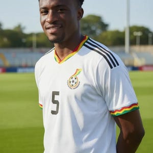 white Ghana new release jersey for soccer