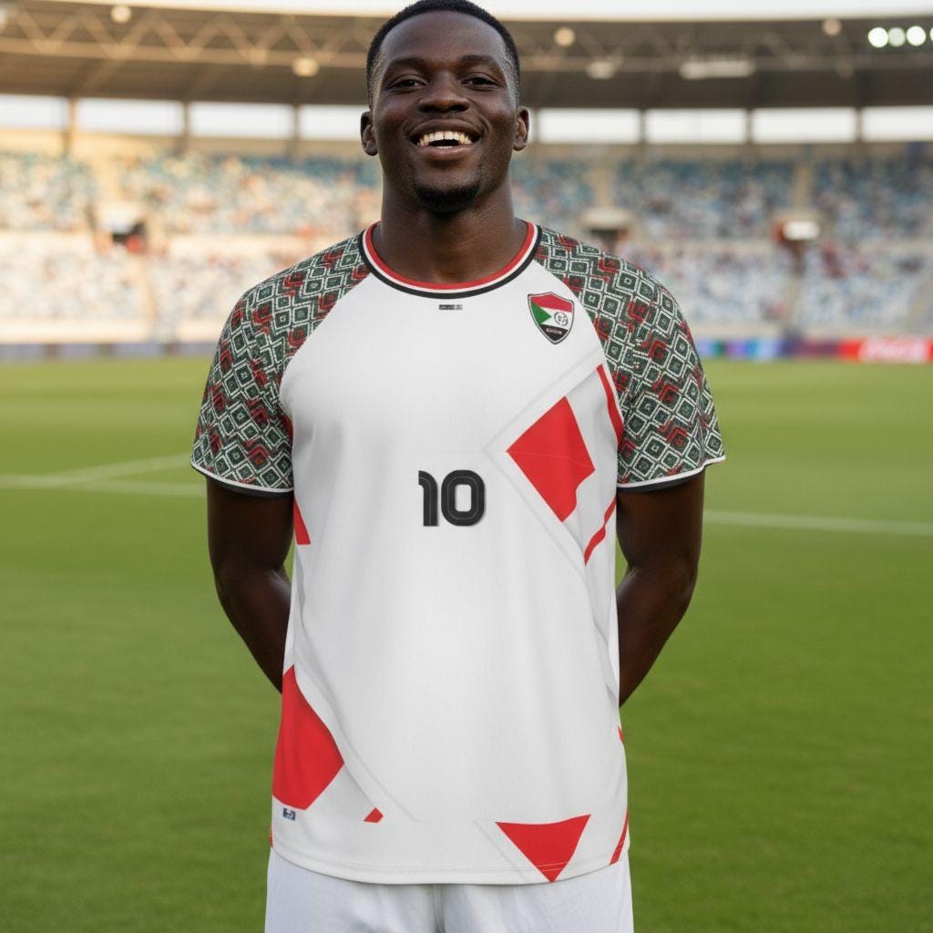Maillot De Football Soudan Taille XL Neuf Avec étiquettes - Rouge 100% Polyester