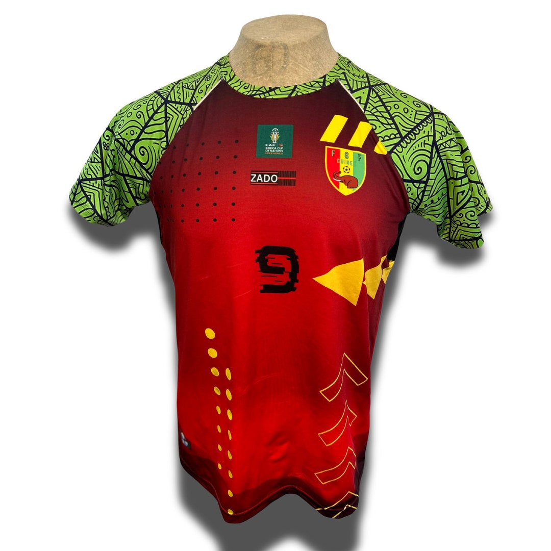 Maillot De Foot Guinée FGF Masita, 3ème Tenue 2021, Taille L Garçon, Jaune, Occasion