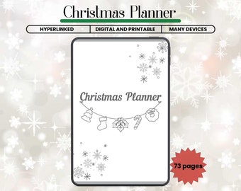 Digital Christmas Planner, Printable Christmas Planner, Holidays Planner PDF, Holiday Planning, Xmas Planner
