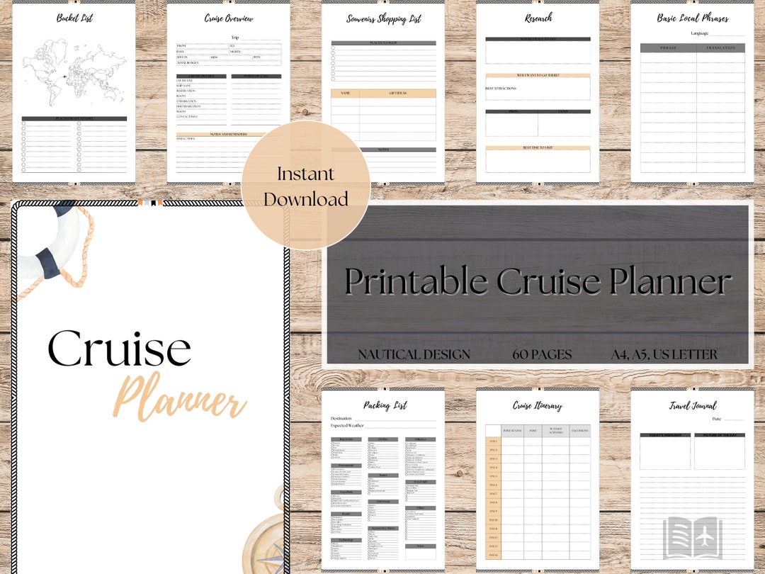 Cruise Planner, Cruise Journal Printable, Travel Planner, Travel ...