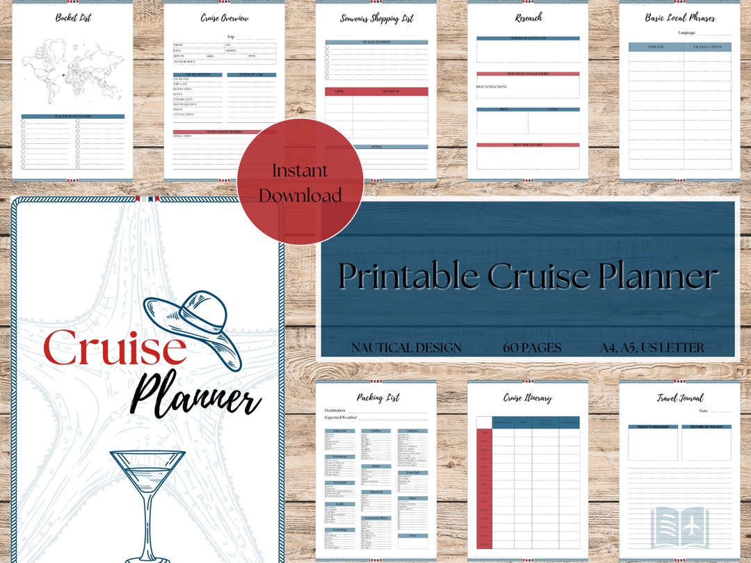 Cruise Planner, Cruise Journal Printable, Travel Planner, Travel ...