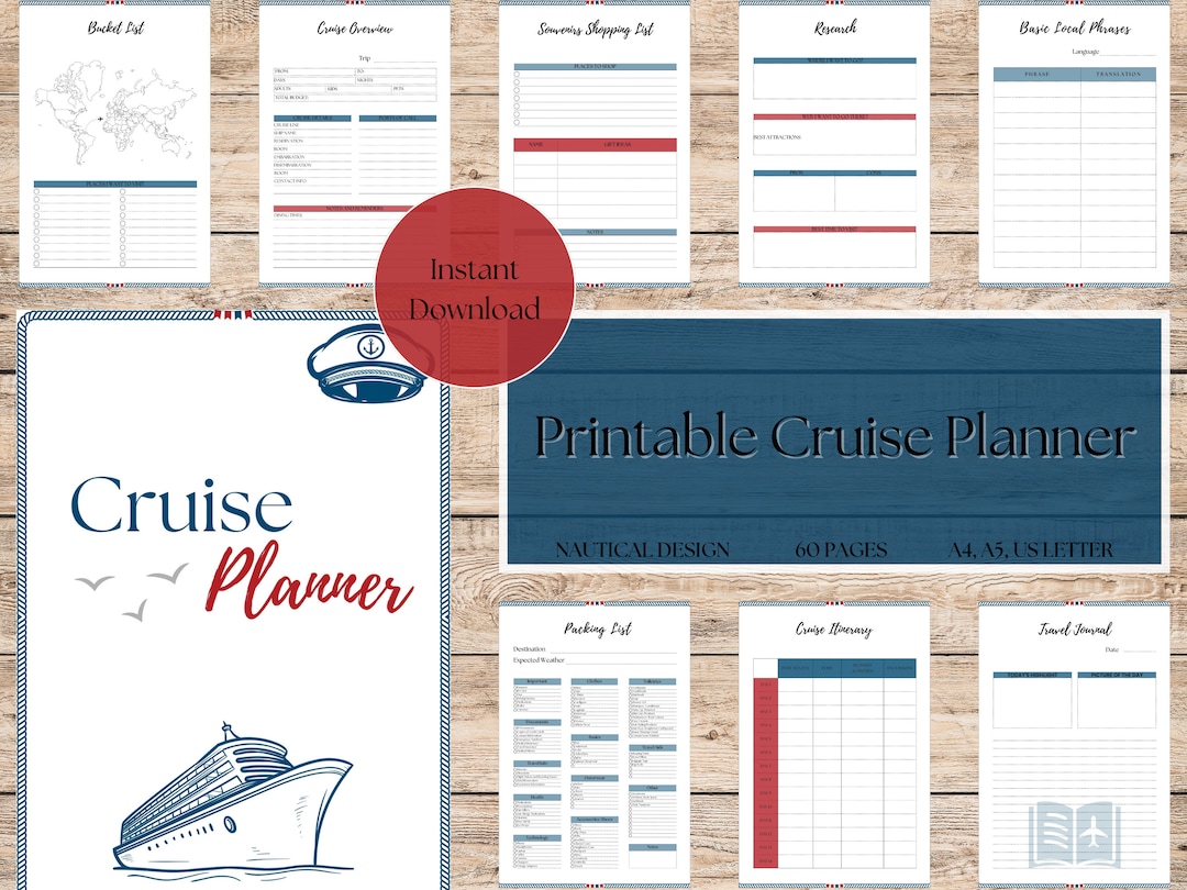 Cruise Planner, Cruise Journal Printable, Travel Planner, Travel ...