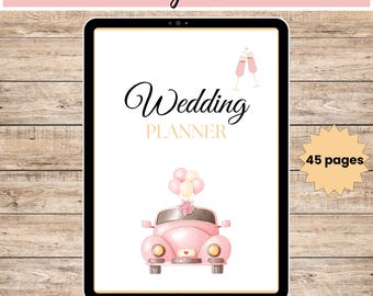 Digital Wedding Planner Retro Style, Printable Wedding Journal, Wedding Plan Bundle, Wedding Planning Book PDF, A4, A5, US Letter