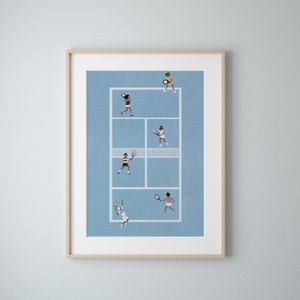 Vintage Tennis wall art | Retro Tennis Art Print | Tennis Wall Art | Sports Decor | Tennis Wall Decor, Tennis Court Poster, Vintage Wall Art