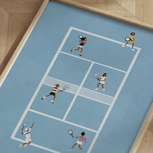 Vintage Tennis wall art | Retro Tennis Art Print | Tennis Wall Art | Sports Decor | Tennis Wall Decor, Tennis Court Poster, Vintage Wall Art