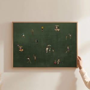 Wolf of Golf Street Poster | Humorous Golf Art Print | Quirky Sports Wall Decor | Gift for Golf Lovers | Unique Home Office Decor