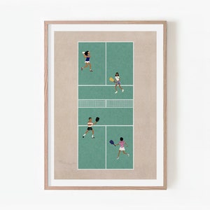 Blue Pickleball Wall Art Print, Printable Pickle Ball Court Poster Pickleball Gifts Pickleball Sport Poster, Sports Print, pickleball print