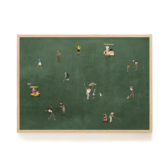 Funny Golf Art Print, Retro Golfer Poster, Digital Download