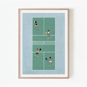 Blue Pickleball Wall Art Print, Printable Pickle Ball Court Poster Pickleball Gifts Pickleball Sport Poster, Sports Print, pickleball print