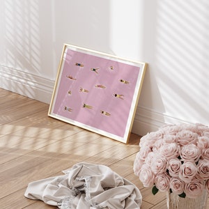 Original Version*| Swimming Pool Art Print | Framed Dorm Wall Decor | Pink Bedroom Poster | Girl’s Room Art | Bondi Beach Summer Print | Pool Wall Art