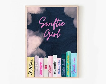 Swiftie-Girl poster, swiftie-gift, eras tour poster, Taylor lyrics poster, Taylor fan gift, swiftie-fan poster, girly home decor, preppy art