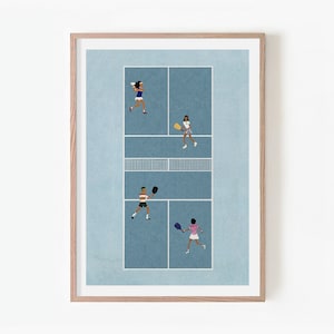 Pickleball Wall Art Print | Pickleball Court Poster | Sports Bar Decor