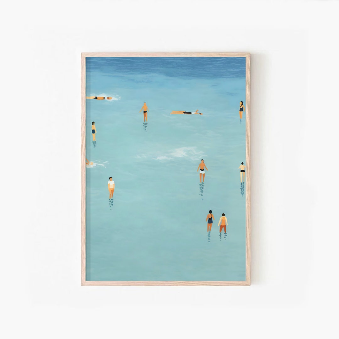 Retro Swimming Wall Art , Swimming Pool Wall Art, Downloadable Print