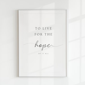 Song Lyrics Poster, Lyric Art Print, Wall Decor, Fan Gift