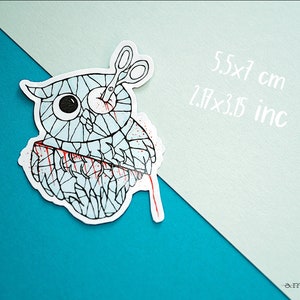 Tier Aufkleber Comic Vinyl Sticker || Eule || Horror || outdoor || wasserfest || zum Aufkleben