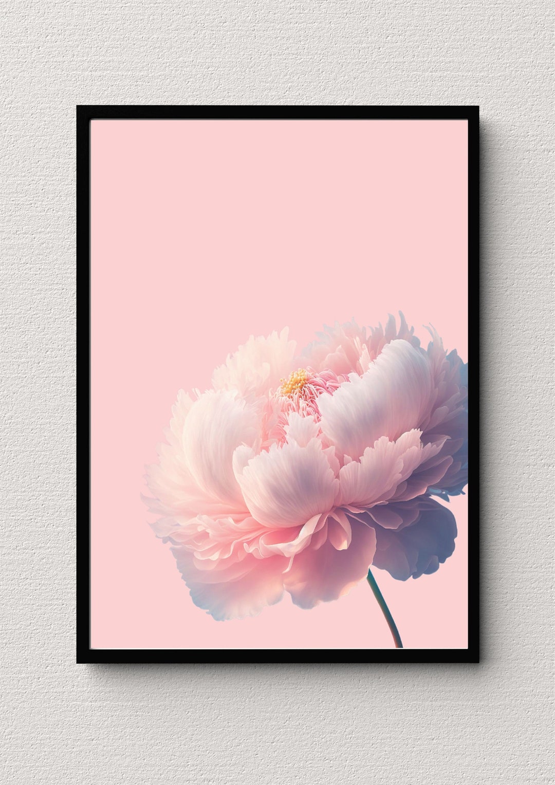 Pink Peony Printable Poster, Wall Art, Home Decor, Digital Print - Etsy