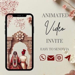 Red Indian Wedding Save The Date Video: Punjabi Sikh Template (Digital Download