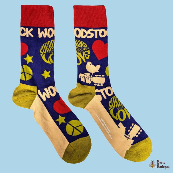 Woodstock: 'Surround Yourself With Love' Socks *Official Merchandise*