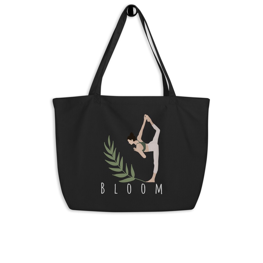 Yoga Tote Bag, Bloom Yoga Tote Bag, Large Organic Tote Bag, Eco