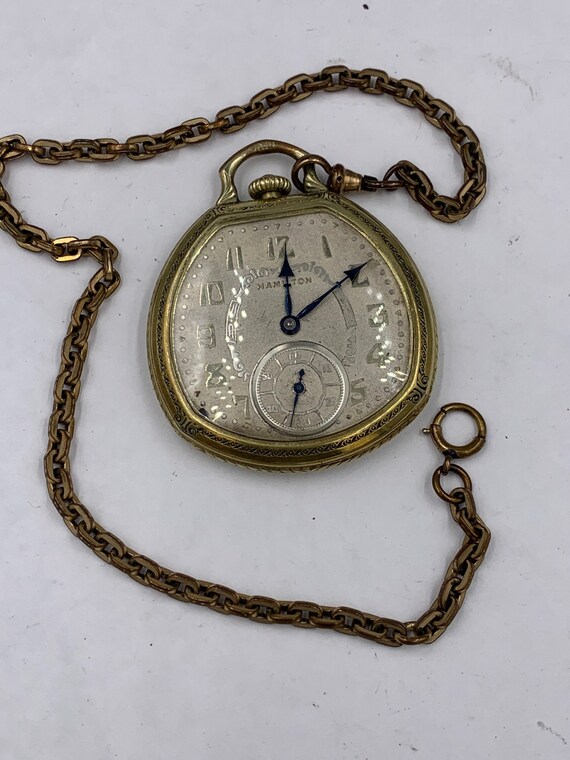 Hamilton pocket watch Cal 912 model 2 Size 12s 14K G… Gem