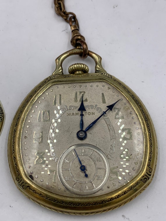 Hamilton pocket watch Cal 912 model 2 Size 12s 14K G… Gem