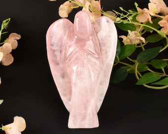 Hand-Carved Crystal Angel Figurine | Healing Gemstone Guardian , Mothers Day Gift
