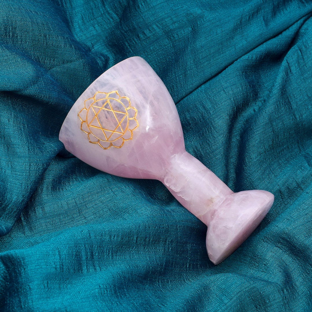 Rose Quartz Wine Glass Crystal Glass Tumbler Gemstone Crystal Etsy