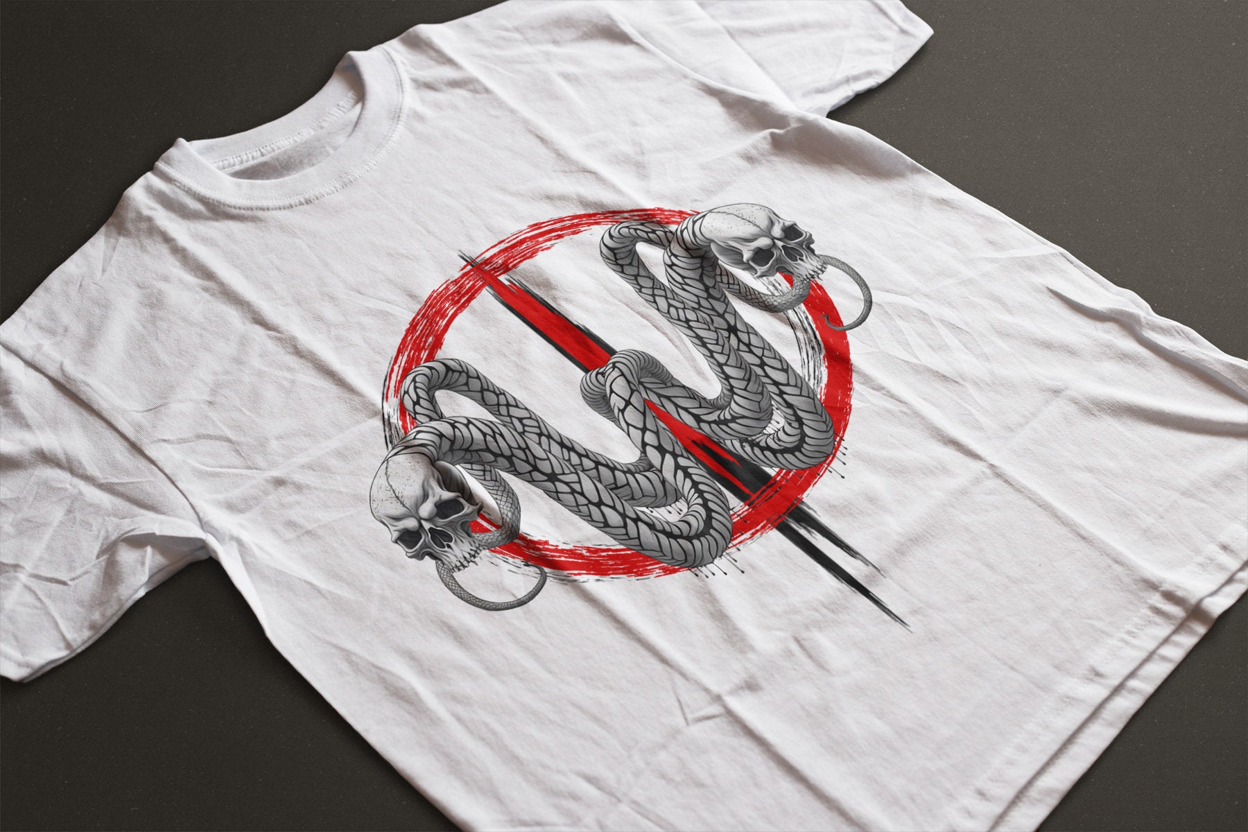 Snake Skull Tshirt Etsy