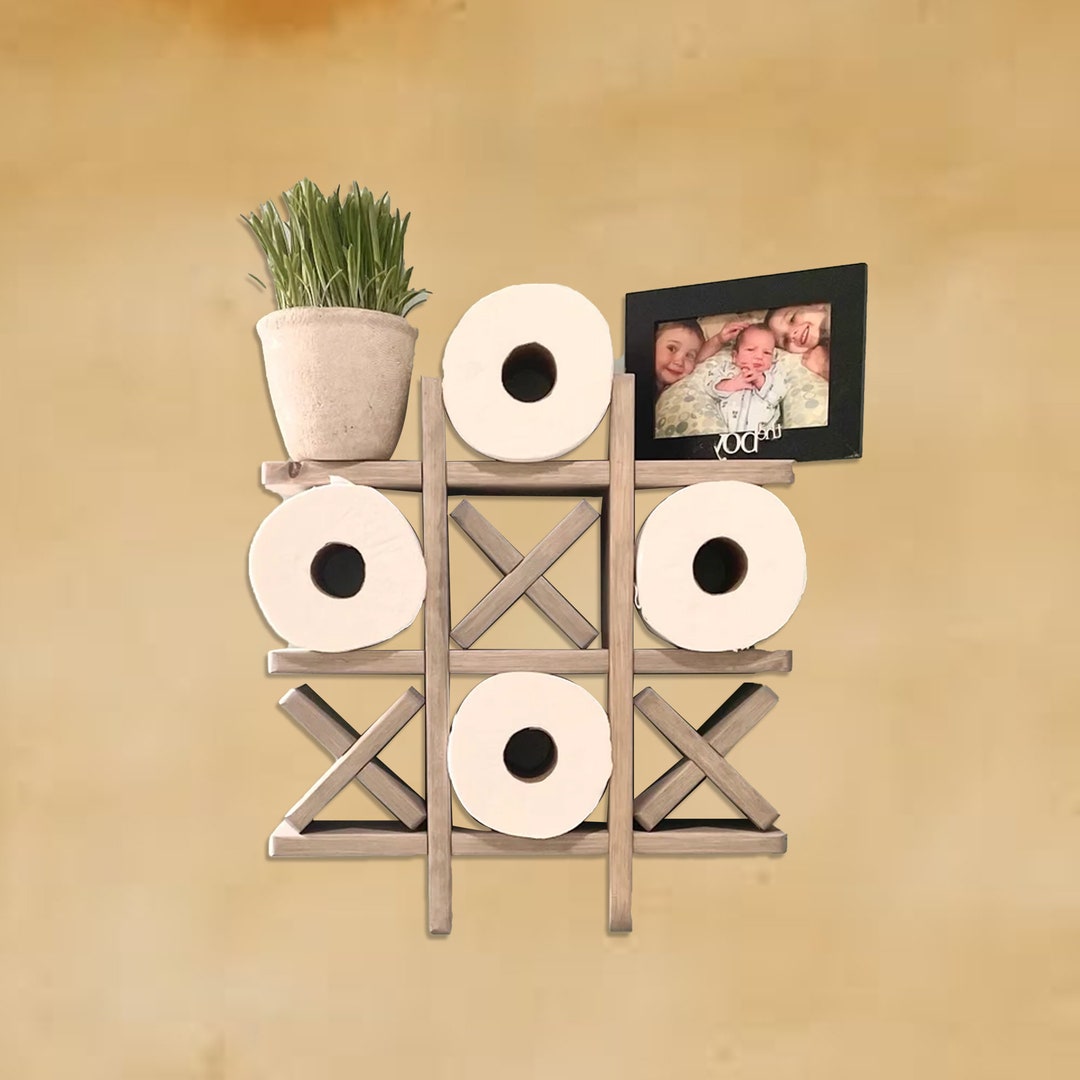 Toilet Paper Display Toilet Paper Holder Tic Tac Toe Shelf Etsy