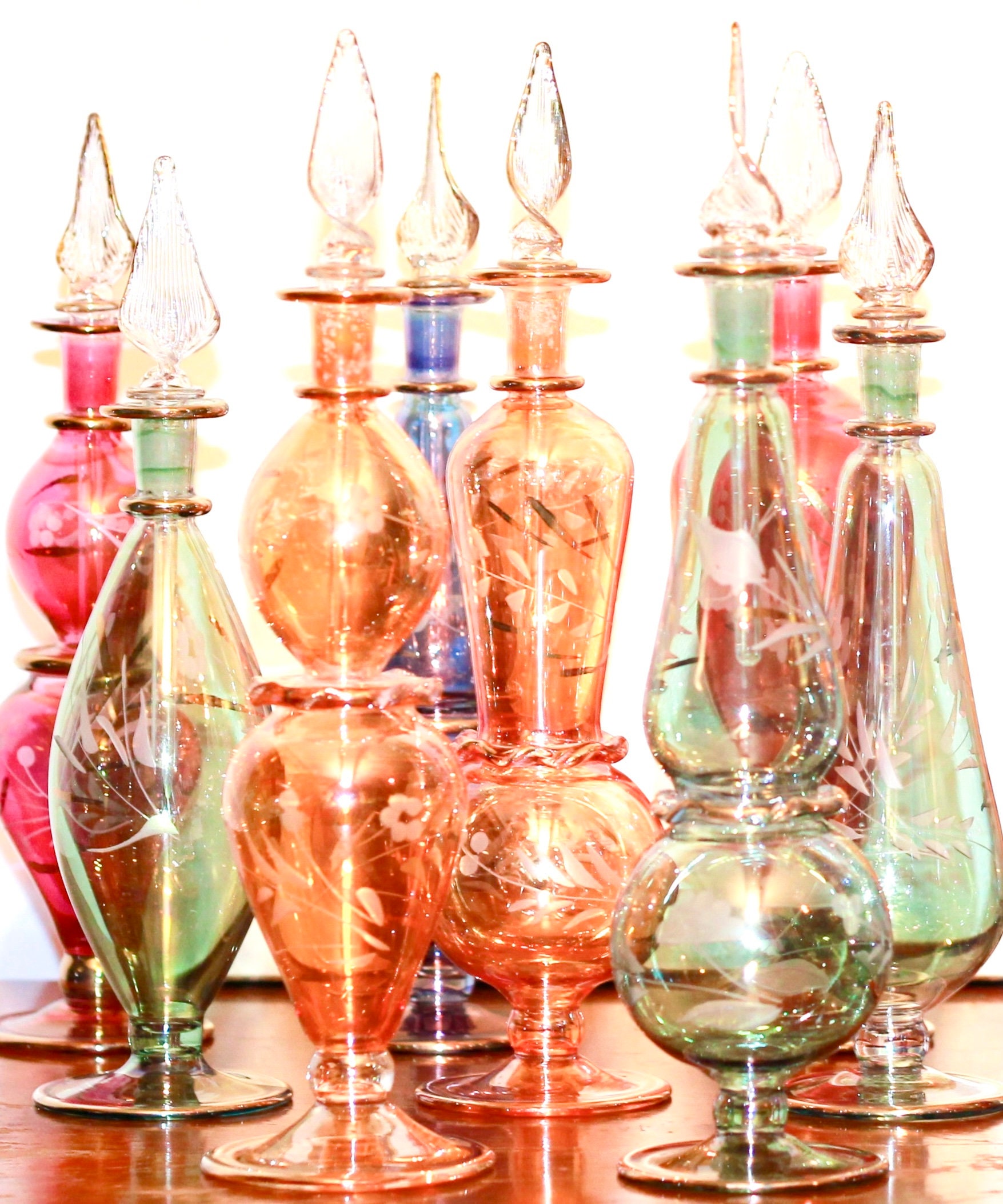 Healifty 4pcs perfume bottle vintage cosmetic bottle arabian perfume oil  bottle vintage fragrance bottle glass essential oil bottle arab perfumes