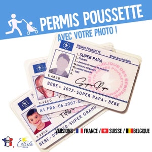 Permis poussette - boîte à papa - cadeau papa futur papa annonce grossesse