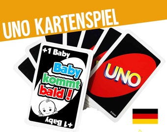 German - Uno Card Pregnancy announcement - Wedding announcement - Scratch cards - witness request - godfather godmother request