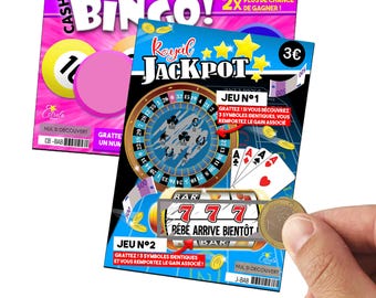 Annonce grossesse originale annonce mariage jeu ticket carte à gratter demande temoin parrain marraine cadeau surprise voyage
