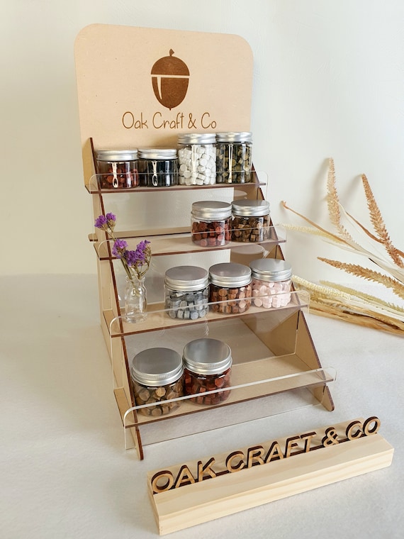 Retail counter Display Stand with Acrylic fronts  | Market display stand | Craft display | Flat pack